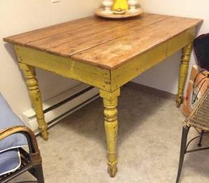Antique, shabby chic kitchen table, $150.